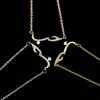 Handmade Bff Gift CZ Arabic Love Statement Necklace Women Kolye Rose Gold Filled Arabic Crystal Pendant Choker Necklace Jewelry ► Photo 1/6