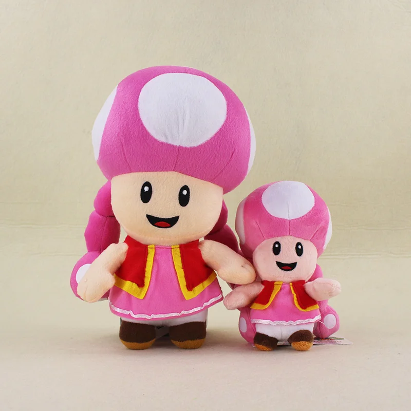 16cm Toadette Plush Toy Super Mario Bros Plush Toys Mushroom Toadette Stuffed Plush Sucker Pendant Toy