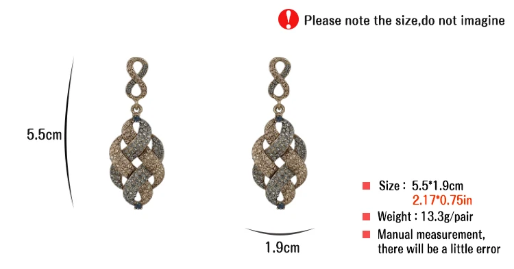VEYO Full of Rhinestone Alloy Vintage Drop Earrings For Woman High Quality