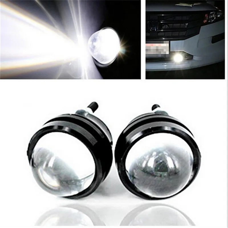 

2Pcs 12V 10W Eagle Eye DRL Automobile Car Parking Led with Lens Fog Lamp Refit Fish eye Motor Daytime Running Lights 6000K White