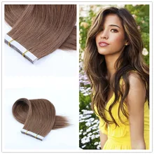 100% Brazilian Virgin Tape Hair Extensions Strong Tape In Human Hair Extensions 20pcs/lot For Fashions Women Hair Extensions