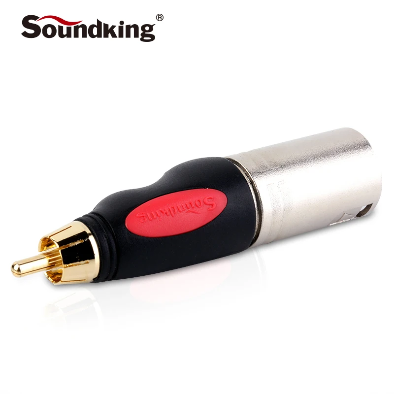 

Soundking XLR Male To RCA Male connector nickel plated suit for Audio connection such as DVD mixer and speaker amplifier C67