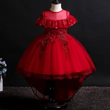 Летнее платье для девочек детская одежда Вечерние платья принцессы для маленьких девочек Свадебные платья платье для выпускного вечера костюм для подростков от 4 до 14 лет