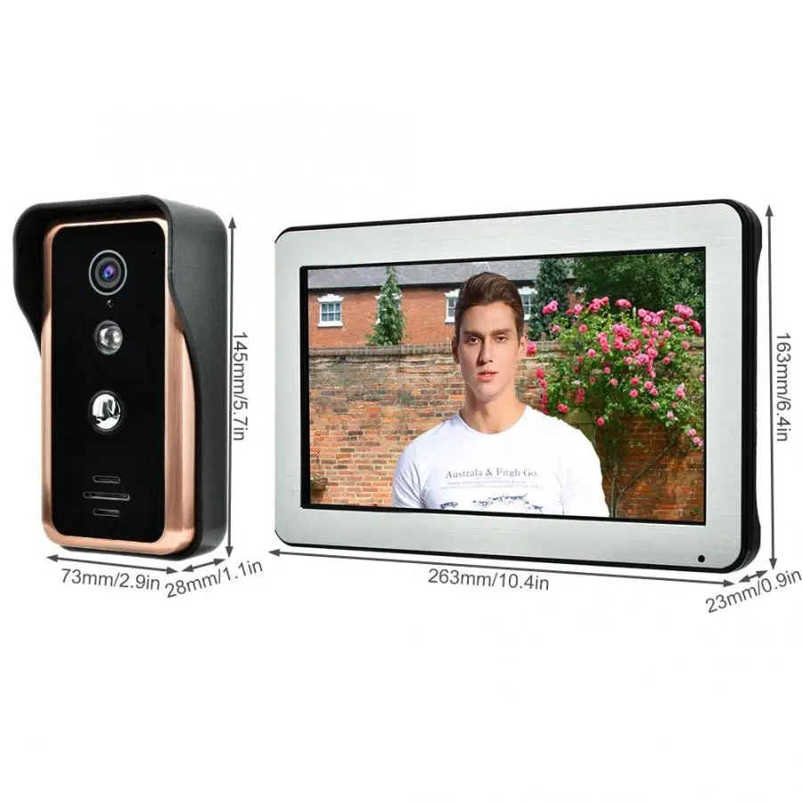 100-240 V 10 дюймов Wi-Fi проводной видеодомофон с AHD 720 P Камеры скрытого видеонаблюдения