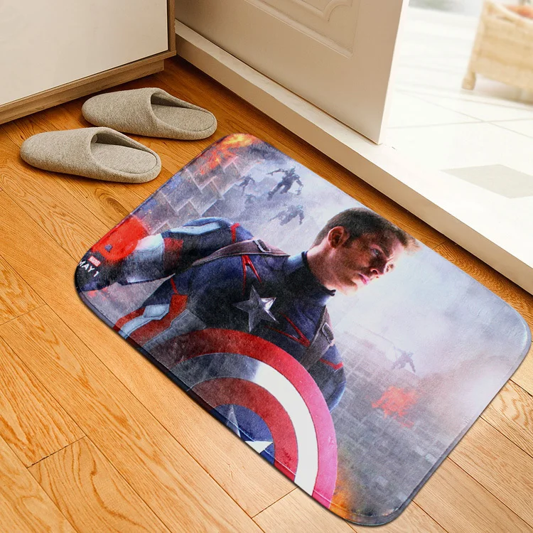 Mats Anti Slip Floor Mat Avengers Captain America Thor Wonder