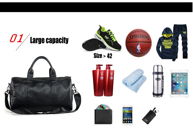 Топ из искусственной кожи, мужские уличные спортивные тренировочные сумки, сумки для спортзала, классические спортивные сумки для путешествий, сумки для фитнеса, тренировок, сумки через плечо