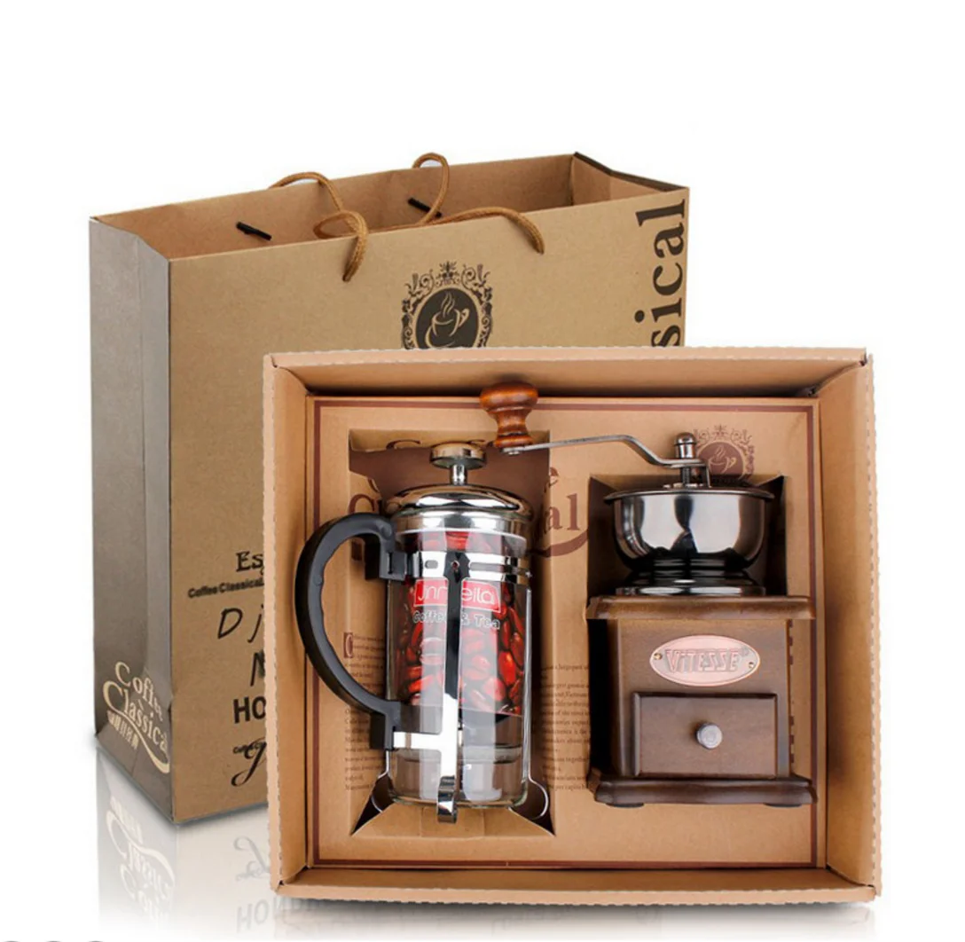 1PC Free Shipping Nice Eco Coffee Accessories Gift Box coffee grinder+