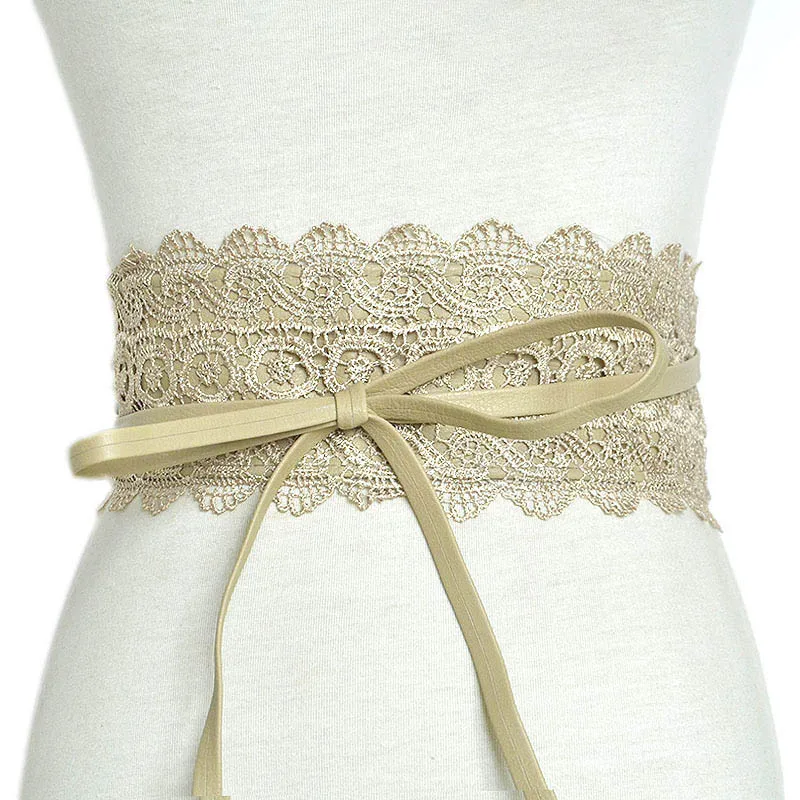 ZUOYITING, новинка 2018 года черный, белый цвет свадебные широкий корсет кружево ремень женский самостоятельно галстук пояс для женщи