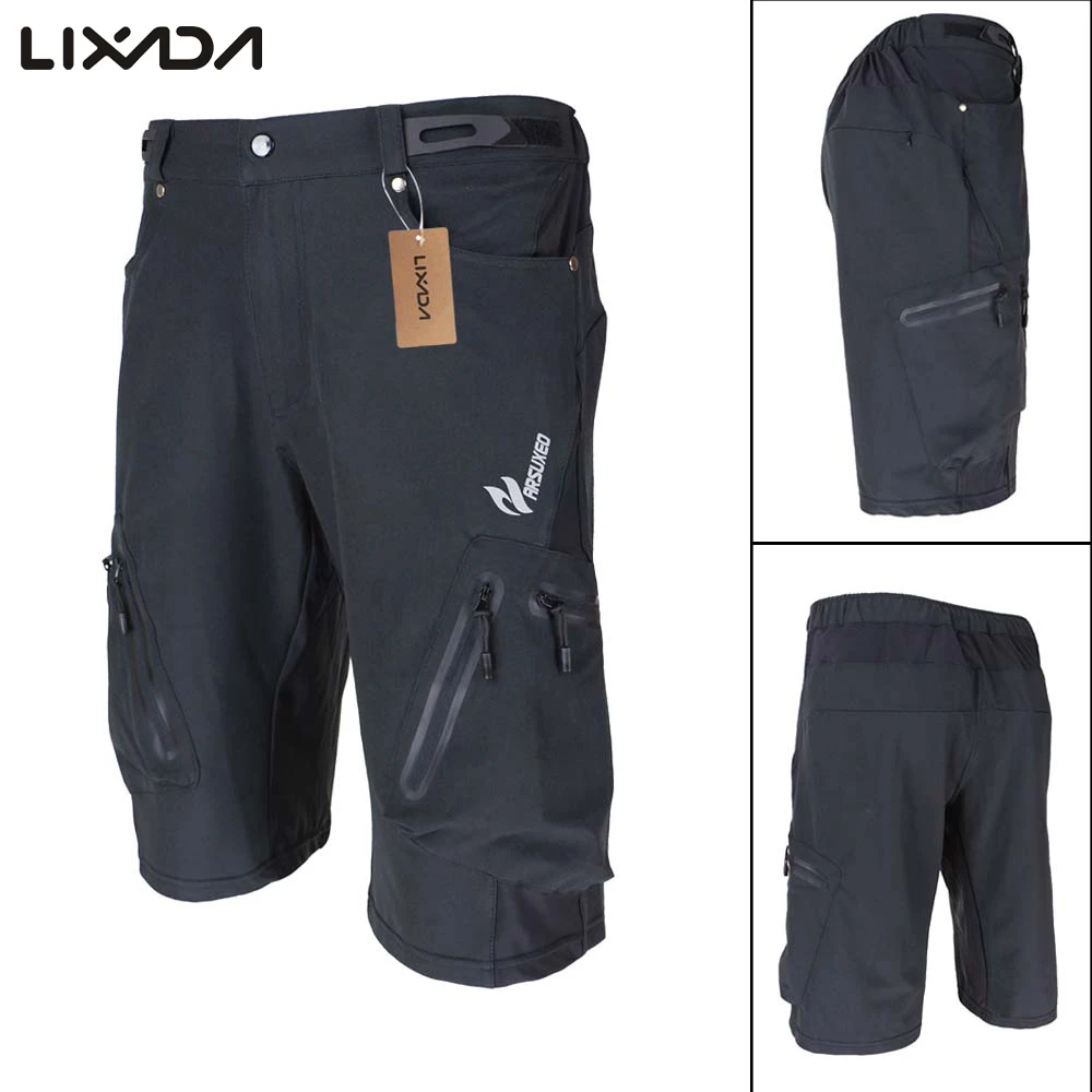 

Lixada Cycling Bicycle Bike MTB Pants Shorts Breathable Outdoor Cycling Running Baggy Shorts with Zippered Pockets
