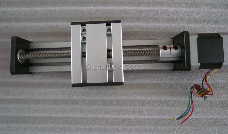 

High Precision CNC ST T8*2 Ballscrew Sliding Table effective stroke 600mm+1pc nema 23 stepper motor XYZ axis Linear motion