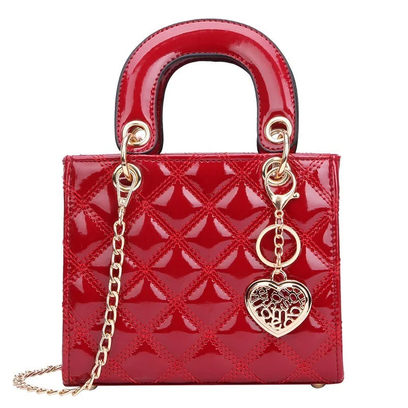 

women bag Lady fashion bridal plaid women handbag leather pearl Bags with zipper black tote bag
