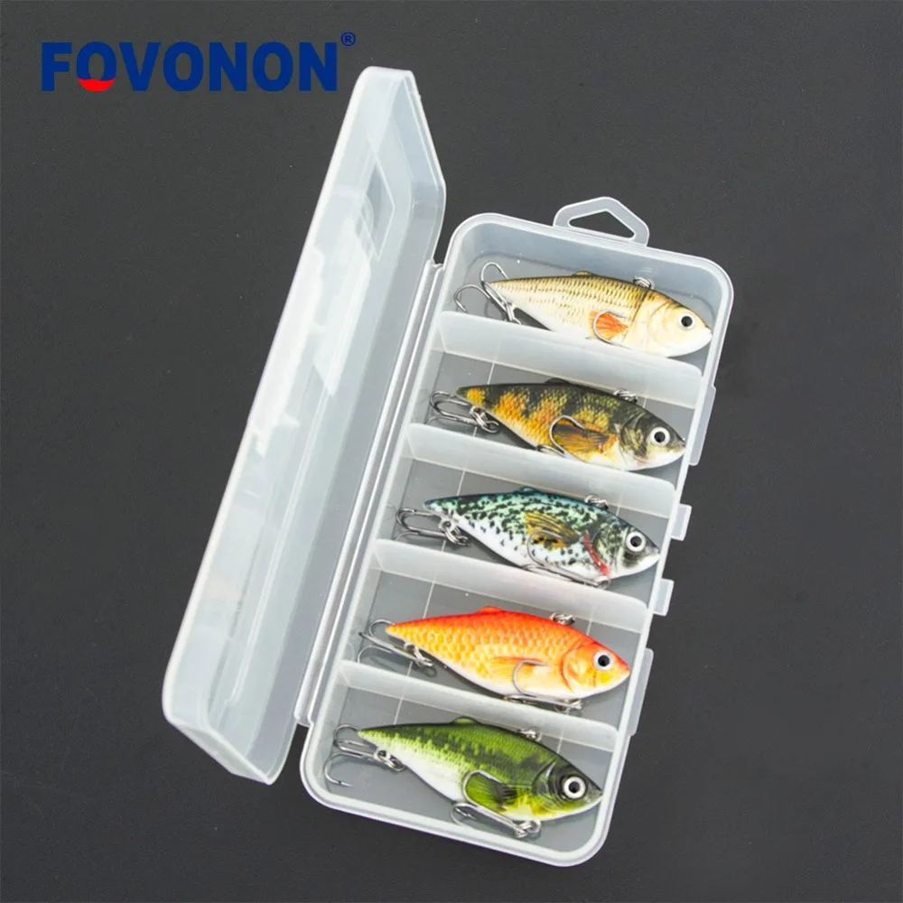 FOVONON Тонущая Рыбалка 6,5 см 8,5 г Pesca Crankbait 1 шт. жесткая искусственная VIB вибрационная приманка вся глубина зимней подледной рыбалки