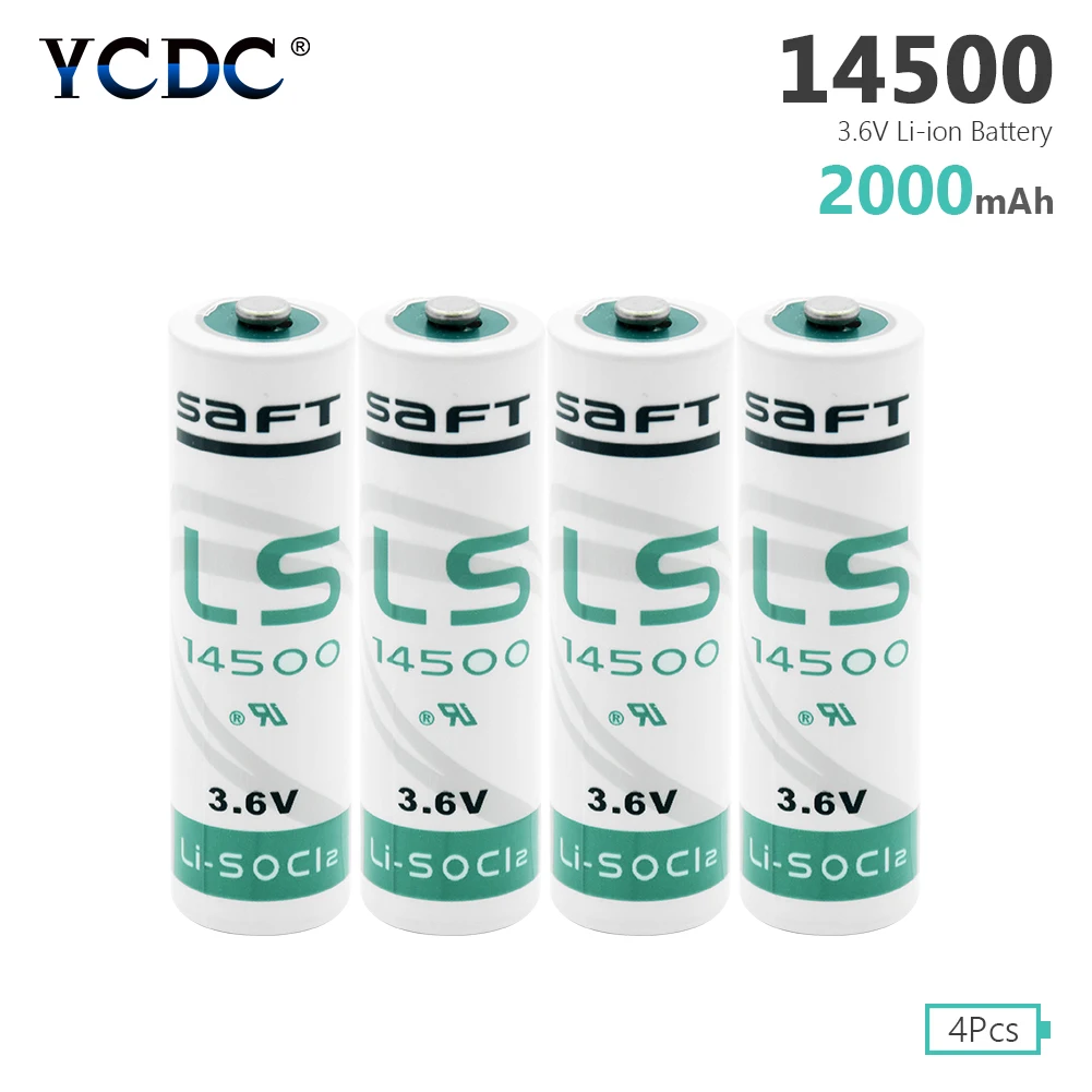 YCDC 4 шт. AA 14500 3,6 В литиевая батарея для газового счетчика сигнализации LS-14500 батареи ER14505