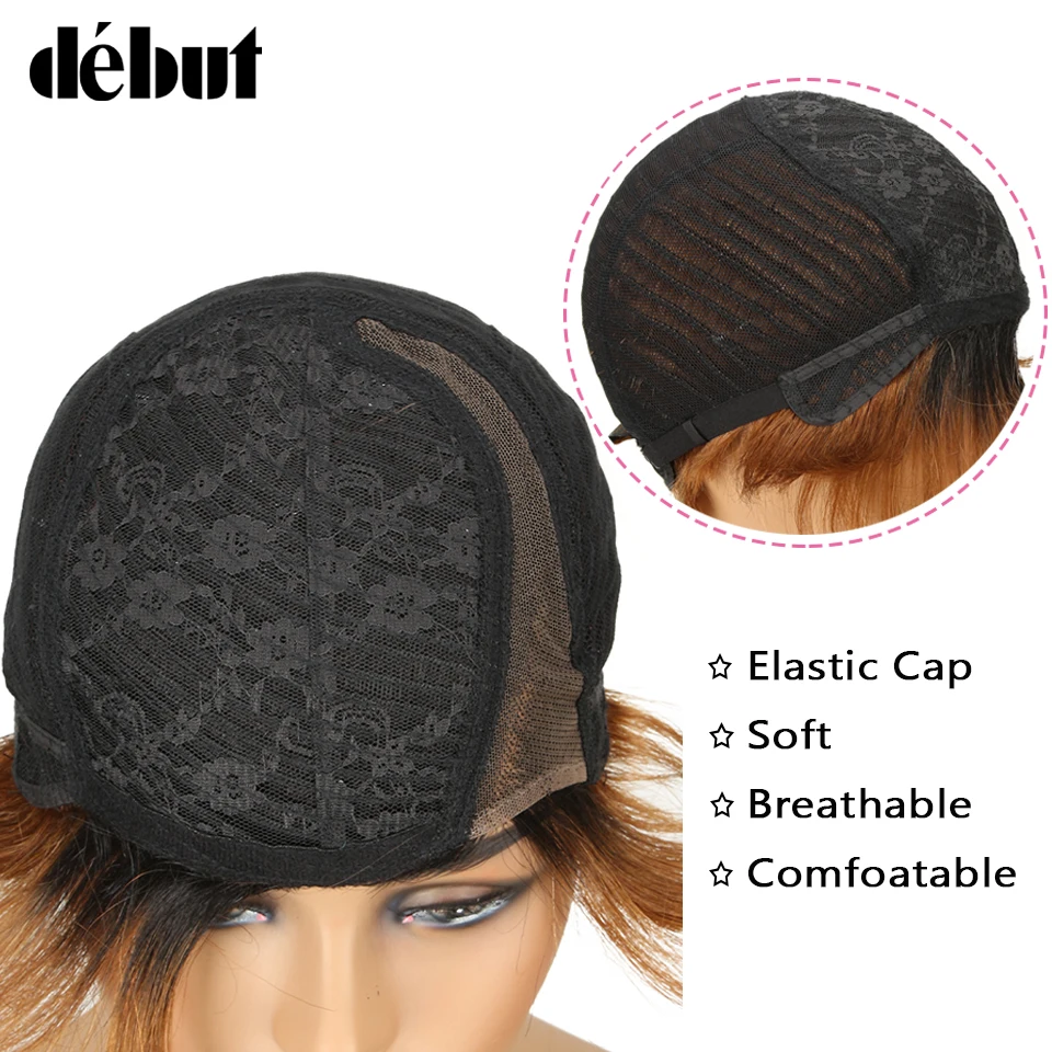 Debut Lace Wigs Human Hair Wigs For Black Women Part Lace Bob Short Wig Human Hair Straight Remy Ombre Lace Wig Free Shipping