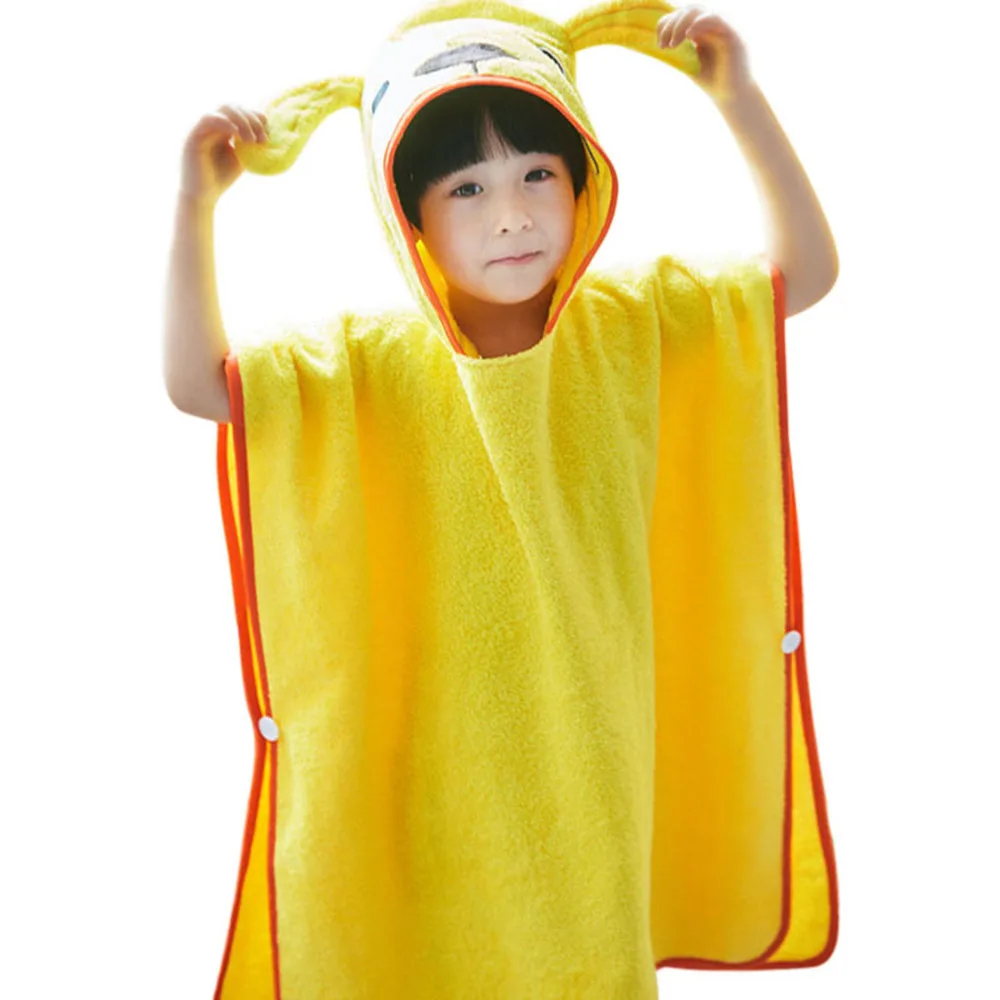 Unisex Kids Bathrobe Hooded Boys Robes Comfortable Toddler Poncho