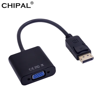 

CHIPAL 10PCS DP to VGA Adapter DisplayPort to VGA Converter DP Cables Adapter Male to Female for HDTV Monitor MacBook Projector