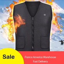 2018 New font b Men b font Women Electric Heated Vest Clothing Heating Waistcoat Thermal Feather