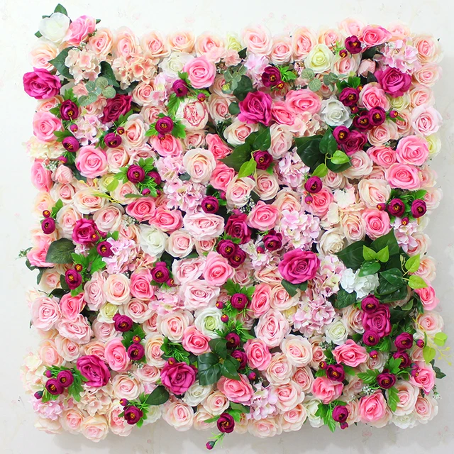 1m*1m custom artificial flower wall panel backdrop wedding decor flower
