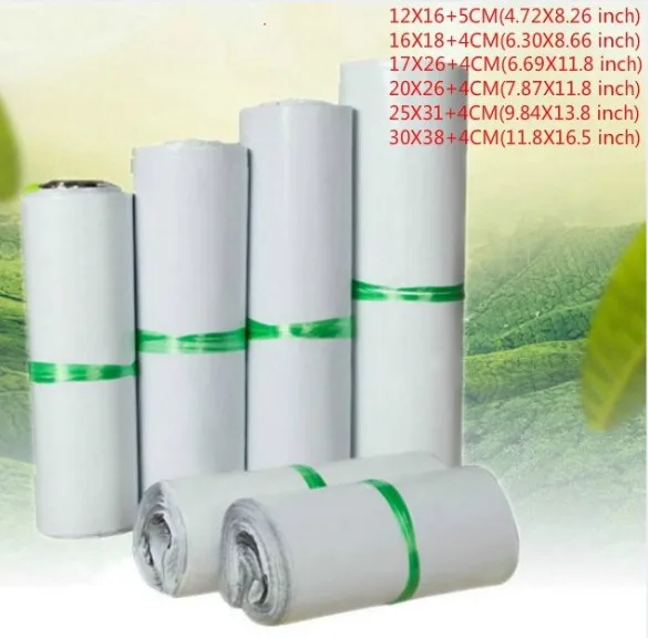 20Pcs White Self-seal Adhesive Courier bags Storage Bags Plastic Poly Envelope Mailer Postal Shipping Mailing Bags 2