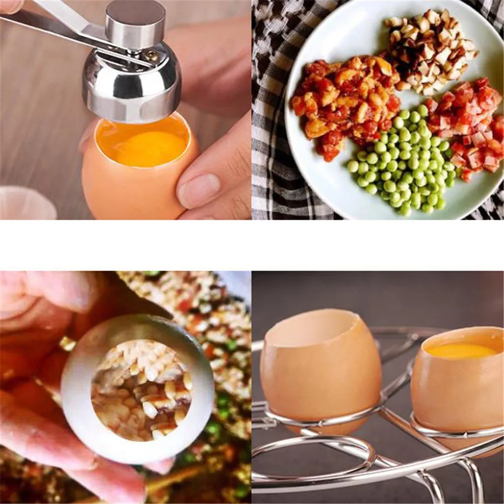 Нержавеющая сталь яйцо сепаратор открывалка серебро яйцо Топпер оболочки приспособления для резки Кухня Яйцо Инструменты для ножниц