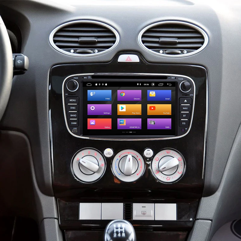 Sale Xonrich Car Multimedia Android 9 GPS 2 Din car dvd player for FORD/Focus 2 S-MAX/Mondeo 4 C-MAX/Galaxy Kuga Car Radio Navigation 4