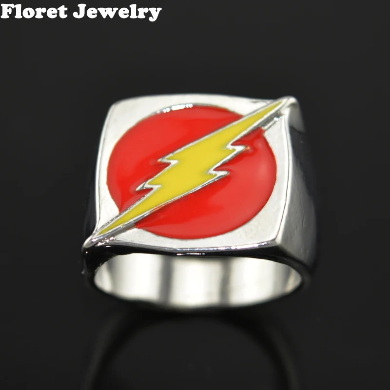 

The flash superhero ring dc movie comics jewelry replica the flash season 2 new arrival rings for men