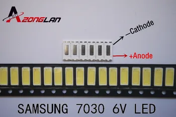 

1000pcs FOR repair Samsung tcl LCD TV LED backlight Article lamp SMD LEDs 7030 6V Cold white light emitting diode