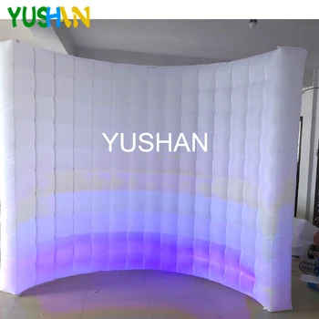 Price 9ft LED Inflatable Photo Booth Wall Backdrop 1pc LED Strip With Inner Air Blower Portable LED Wall Stand For Christmas Parties