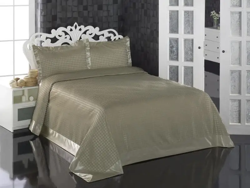 Покрывало двуспальное KARNA, GREVEN, 260*260 см, капучино