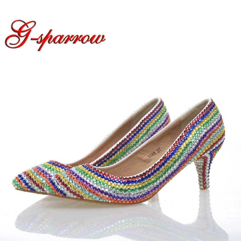 rainbow kitten heels