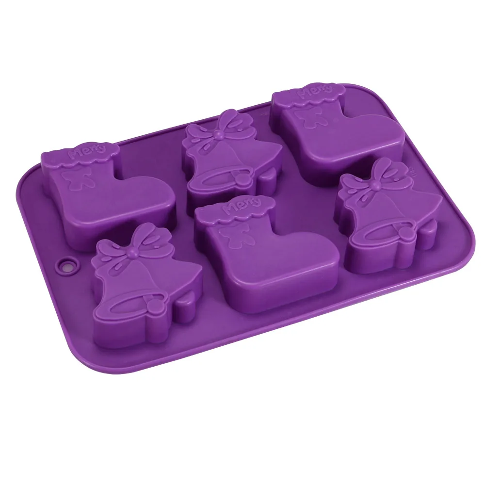 T0916J0334D Silicone Mold Chirstmas Boot Bell detail 01