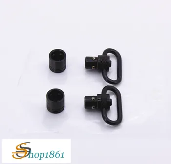 

S10112 1"/1.25'' Tactical Military Picatinny Rail Mounted Sling Adapter QD Push Button Detachable Sling Swivels Black 1set