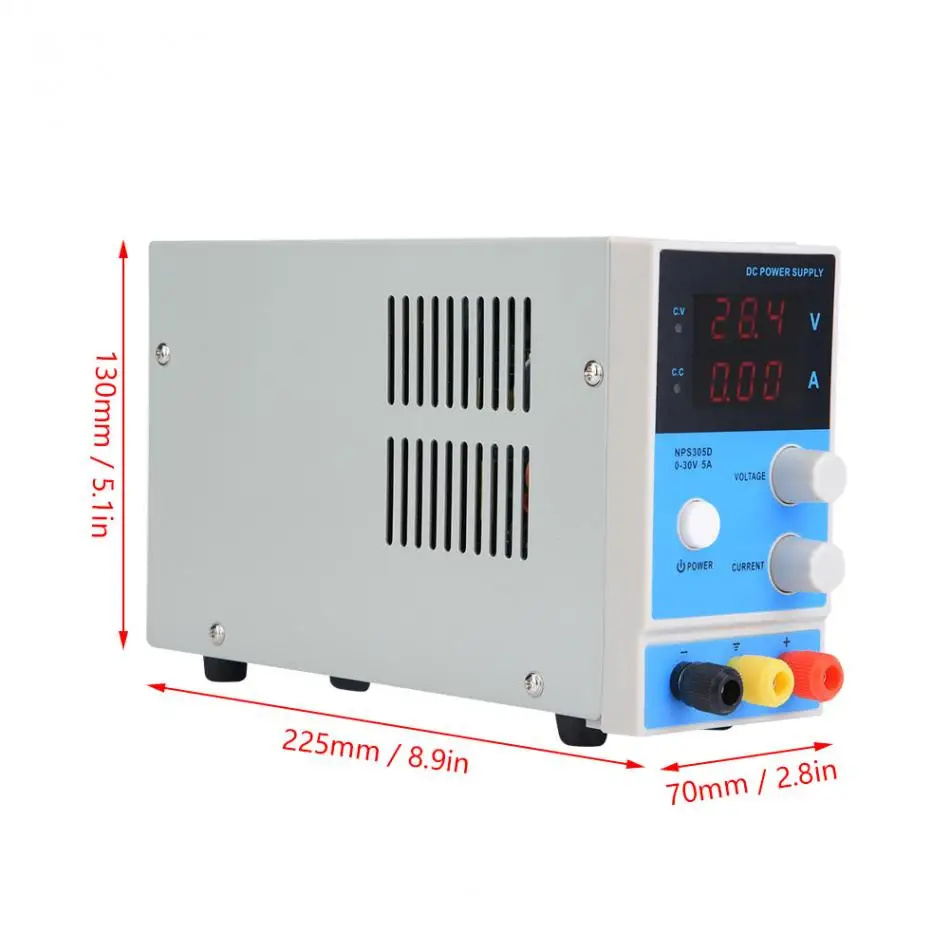 Горячая NPS305D 30 V 5A DC Регулируемый источник питания Цифровой Регулируемый импульсный источник питания AC 220-240 V функциональный