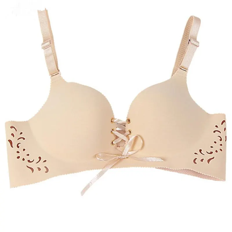 

Women Sexy Bras Push Up Bra Wire Free Lingerie Bandage Seamless Bralette 3/4 Cup Cotton Underwear Dropshipping 2018 nude bra