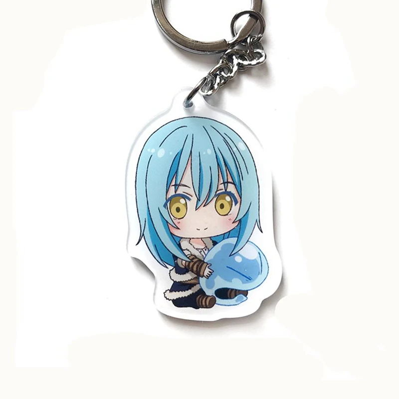 Anime Rimuru Tempest Benimaru Shuna Shion Souei Hakurou Ranga Acrylic Model Keychain Pendant Key Chains Christmas gift (1)