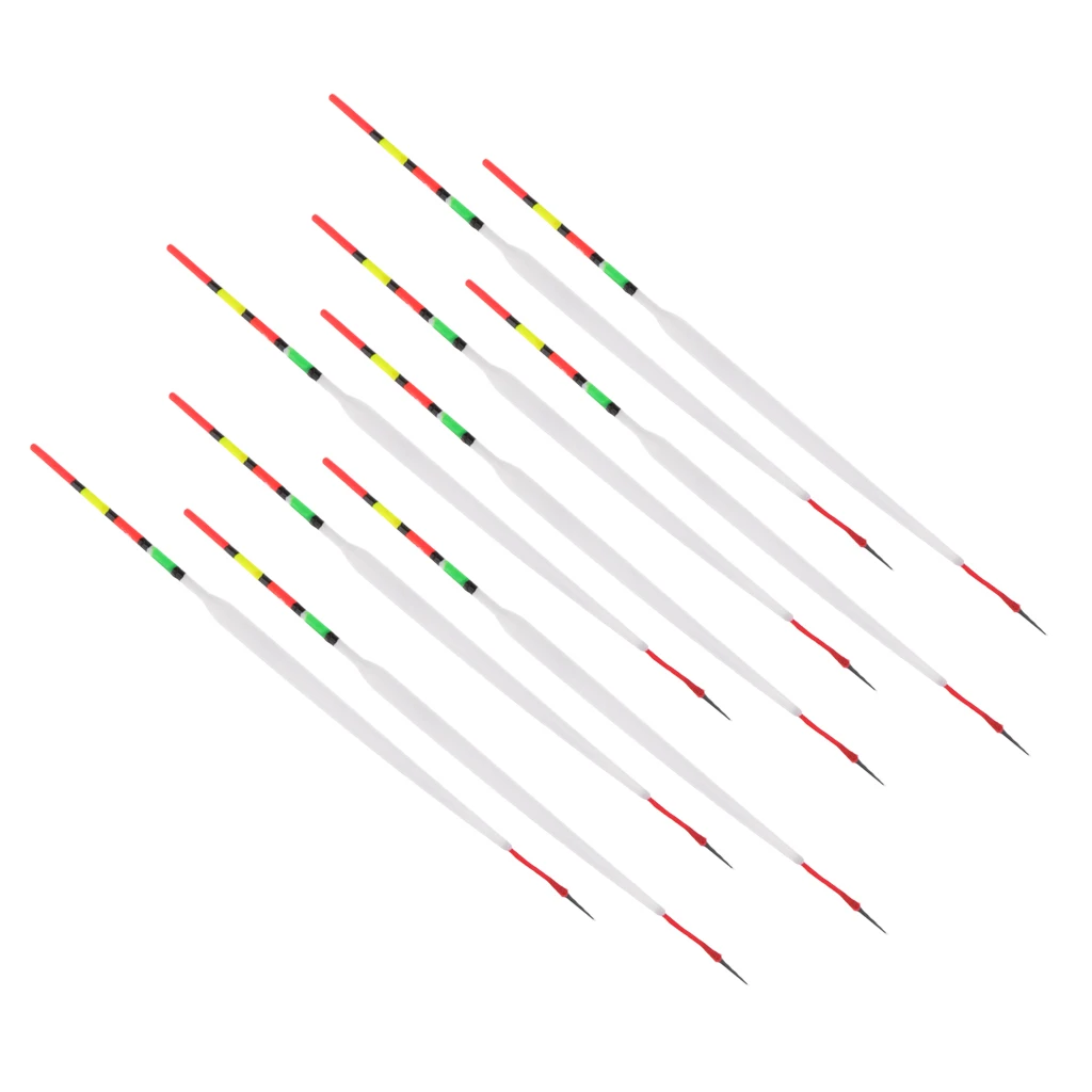 10pcs Plastic Fishing Sliding Floats Drift Tube Long Float Slips Fishing Indicator with Great Buoyancy