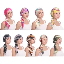 Женский элегантный платок с принтом, шапка, больной раком, шапочка для химиотерапии, шапочка для сна, сохраняющая тепло, шапка, шарф для выпадения волос