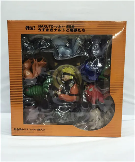 10pc sset Anime Naruto Figurine Uzumaki Naruto And Bijuu PVC Action Figure Collection Model Toys  (11)