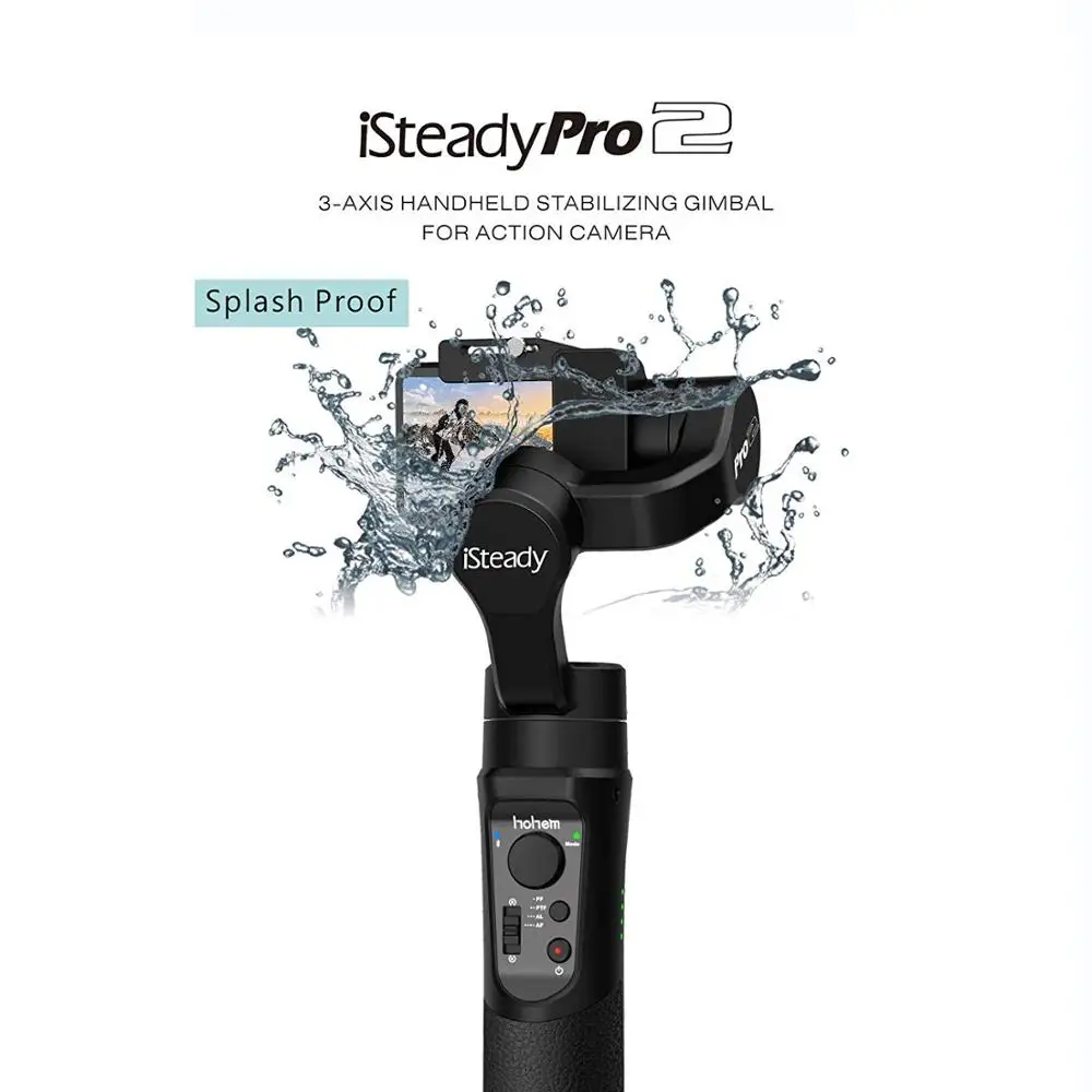 Najtaniej HOHEM iSteady Pro 2 Pro 3 osiowy ręczny odporny na zachlapanie Gimbal dla DJI Osmo Action Gopro Hero 7 6 5 4 3, kamera akcji SJCAM YI