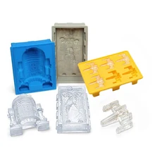 Mrosaa Звездные войны силиконовые формы льда лоток для льда Шоколад Плесень X-wing истребитель Хан Соло драт Вейдер R2-D2 mandalor