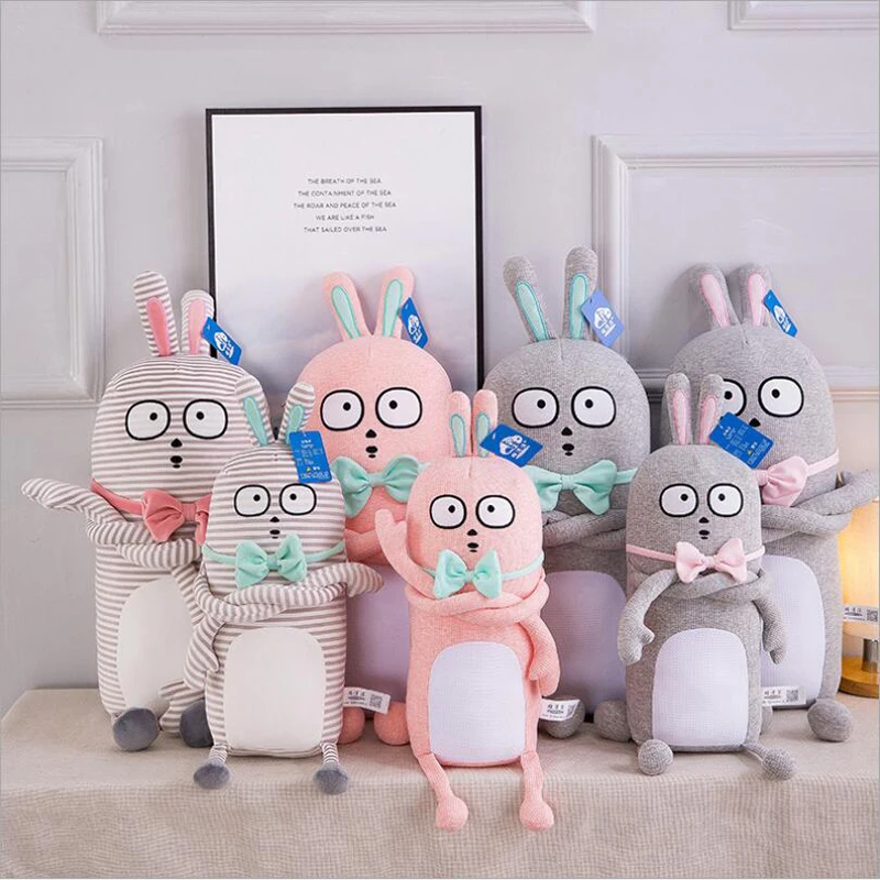 

New Lovely Gentleman Rabbit Plush Toys Stuffed Bow Tie Rabbit Doll Plush Pillow Children Gift Baby Toys Pillow