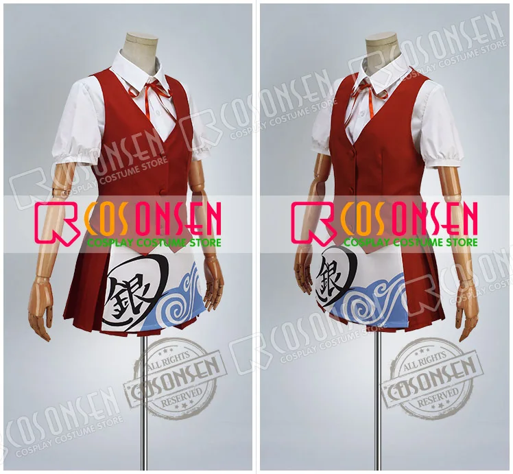 Косплей ONSEN Silver Soul Gintama кафе и бар Кагура официант косплей костюм все размеры|cosplay