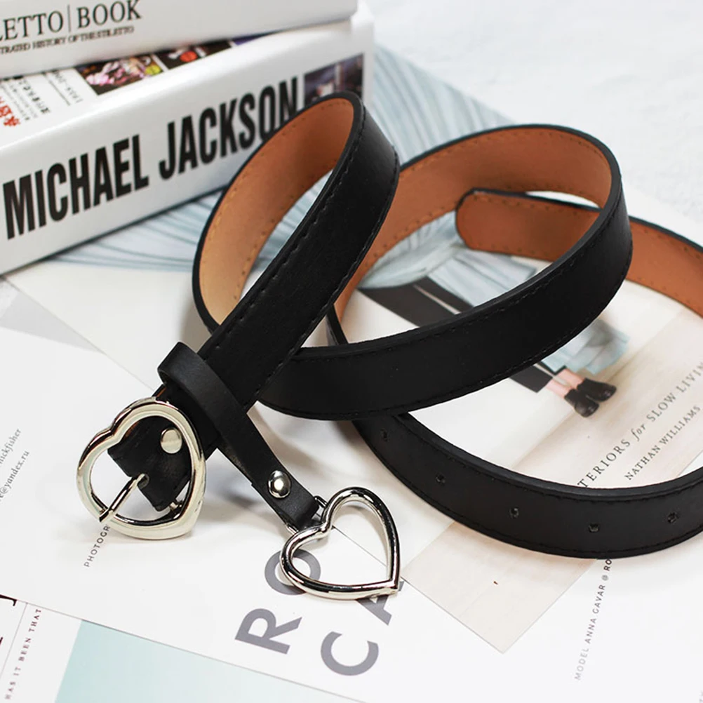 

Women belt Fashion PU Leather Metal Heart Pin Buckle belt Party Dress Decor Waistband Women belt