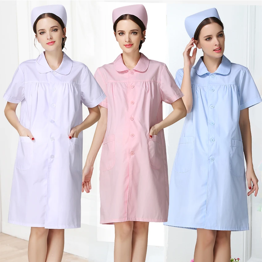 2018 New Arrival Nurse Maternity Dress Summer Short Sleeve Big Size