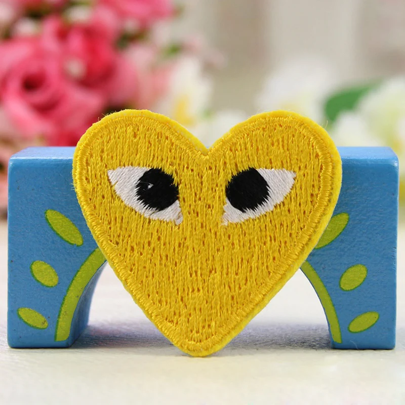 Sk 50pcs Lot Diy Heart Shape Patches Comme Des Garcons Patch Cartoon Heart Embroidered Iron On Clothes Appliques Random Color Clothes Iron Clothes Iron Storageclothes Room Aliexpress