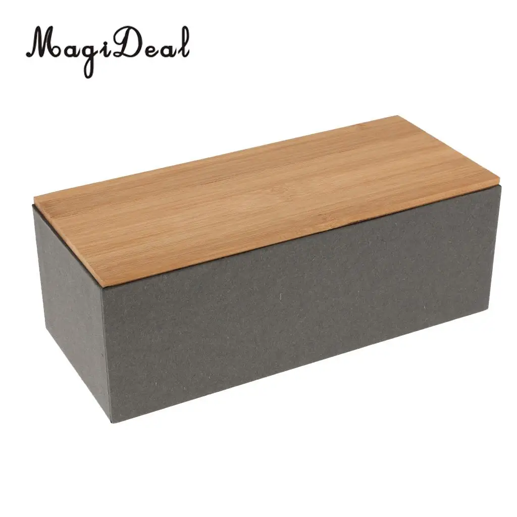 Bamboo Lid Tea Storage Box Tea Packing Box Handmade Natural Tea Coffee Caddy Jar Storage Holder Canister