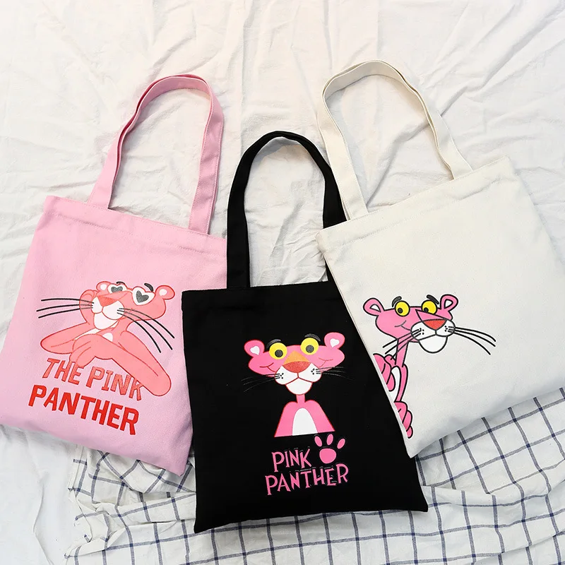 

Pink Women Student Tutorial bag Cotton Fashion Shoulder Tote Handbag Eco Shopping Large Capacity Canvas Purse Pouch