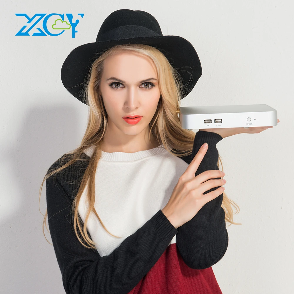 XCY X26 Mini PC Intel Core i7 7500U i5 7200U i3 7100U Windows 10 Linux 4 K UHD HTPC HDMI VGA 300 M WiFi Gigabit Ethernet 6*6 * USB