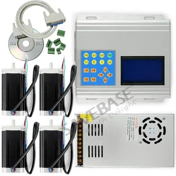 

SAVEBASE CNC Kit 4 Axis TB6560 Driver Box Keypad&Display 2.5Nm Nema 23 Stepper Motors,PSU