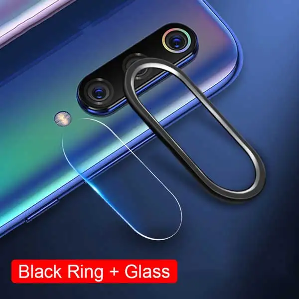 Для Xiao mi 9 mi 9 SE Red mi Note7 Pro задняя камера алюминиевая защитная задняя линза металлический круг кольцо на mi 9T Защитная полная пленка - Цвет: BLACK